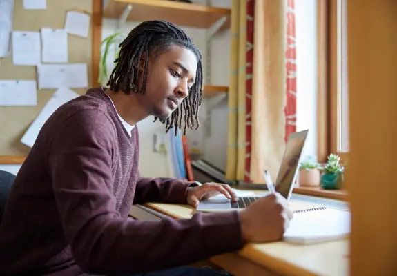 Student Boy Studying Desk