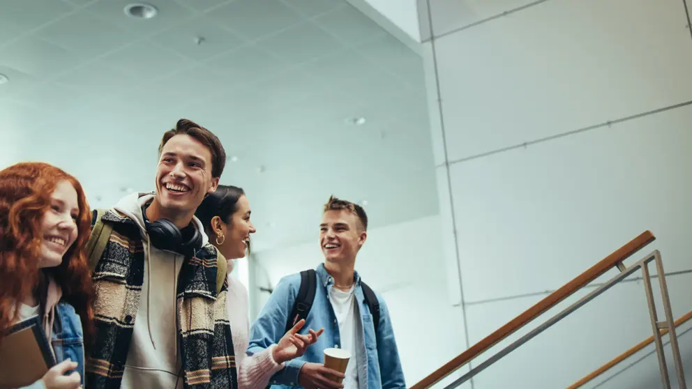 Students Friends Walking