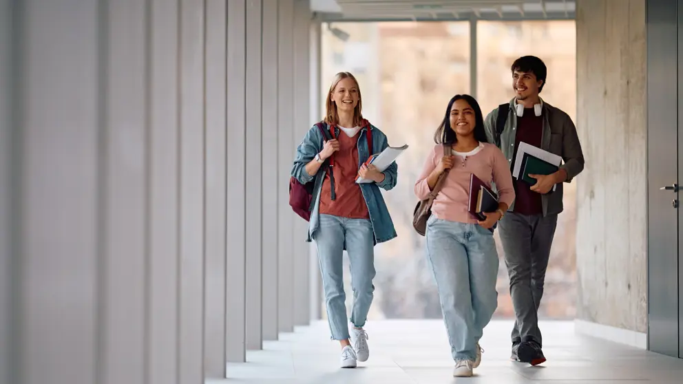 Group Walking Indoor Campus