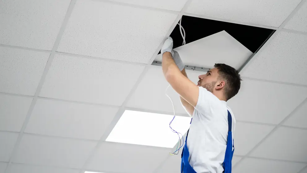 PBSA Maintenance Student Lights Ceiling
